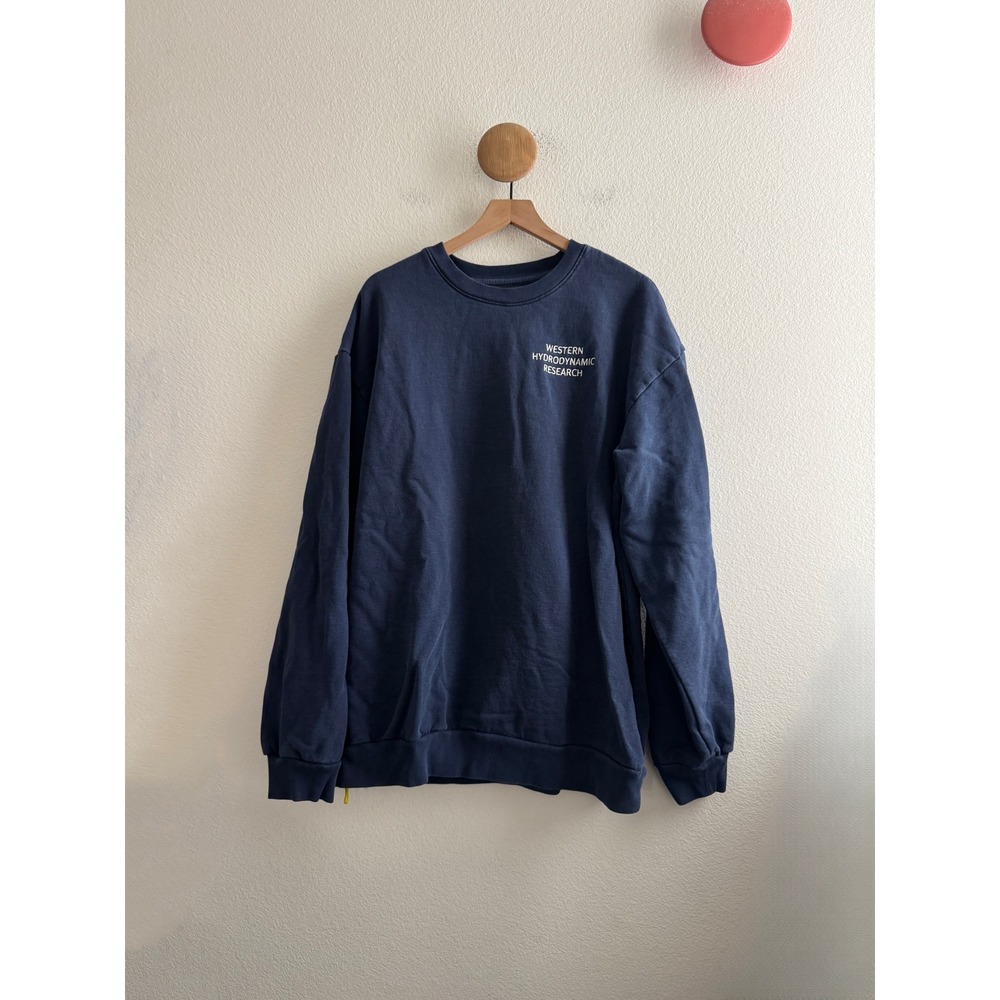 Western Hydrodynamic Research WHR Blue Logo Crewneck Sweatshirt Mens XXL